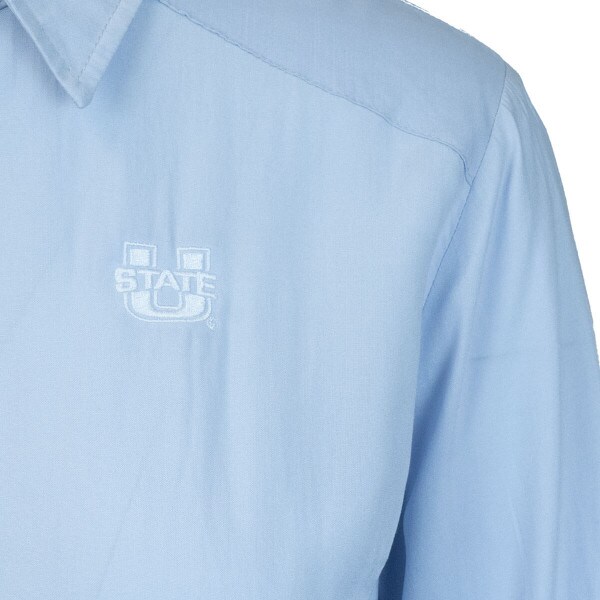 Button Down Light Blue Business Casual Women's Shirt U-State